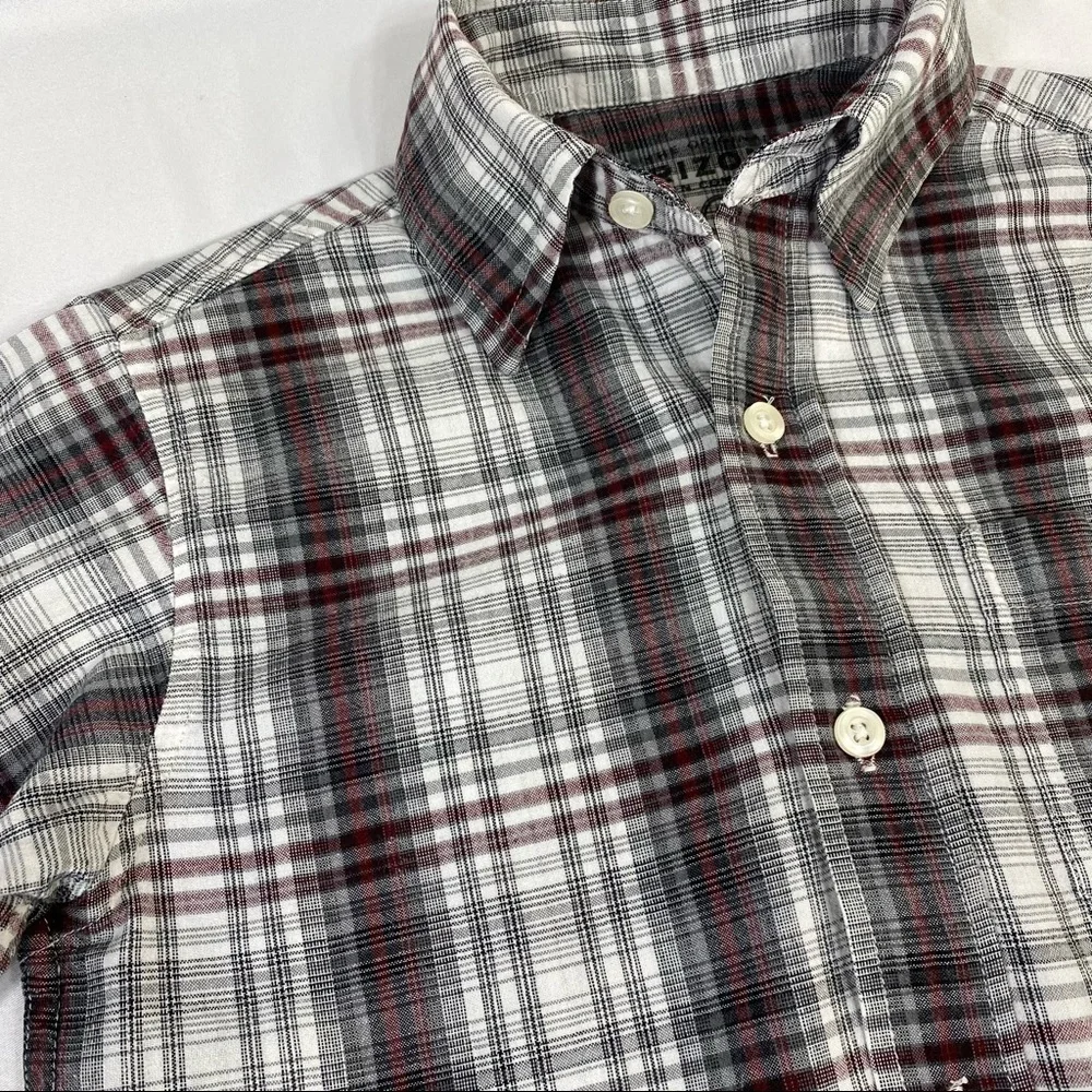 Arizona Jean Company Boy’s Plaid Short Sleeve Button Down